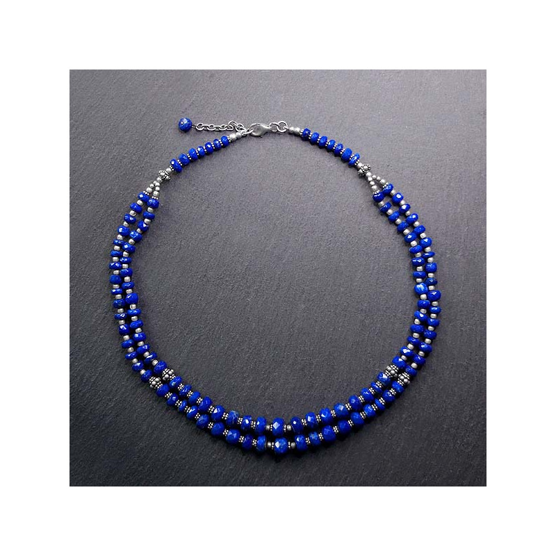 Lapis Lazuli Kette Doppelreihig
